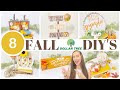 8 FALL DOLLAR TREE DIYS - BACK TO THE BASICS | EASY FALL HOME DECOR DIYS | FALL DOLLAR TREE DIYS