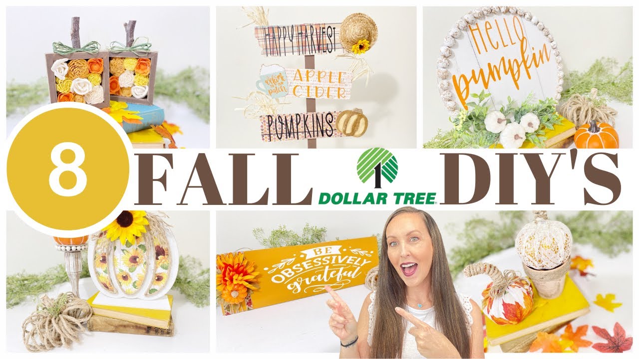 8 FALL DOLLAR TREE DIYS - BACK TO THE BASICS | EASY FALL HOME DECOR ...