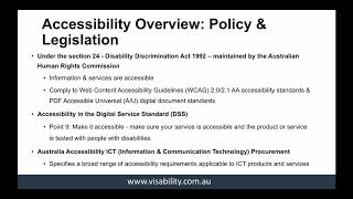 Accessibility overview