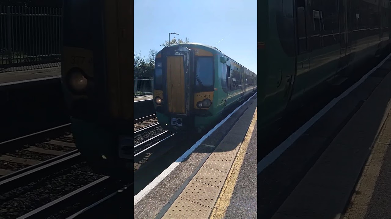 Southern class 377 passing through bedhampton (legend tone)