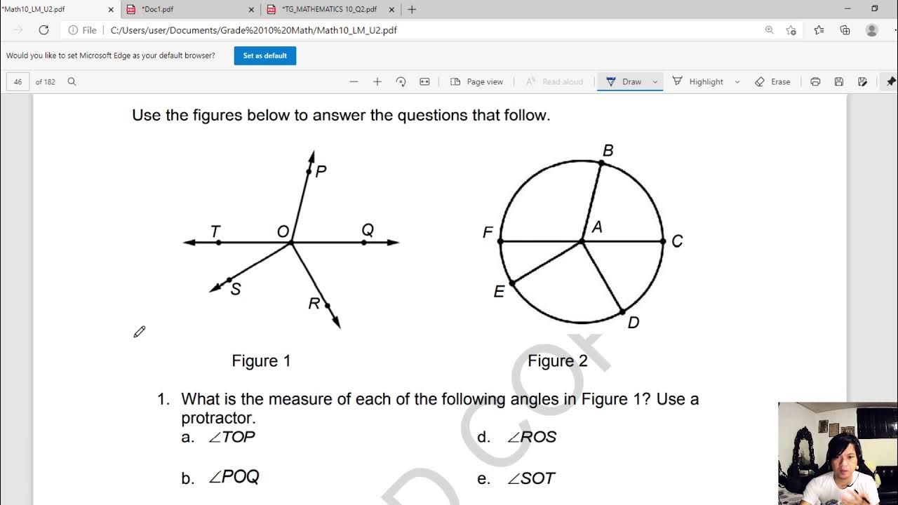 Grade 10 Math The Use of Protractor YouTube