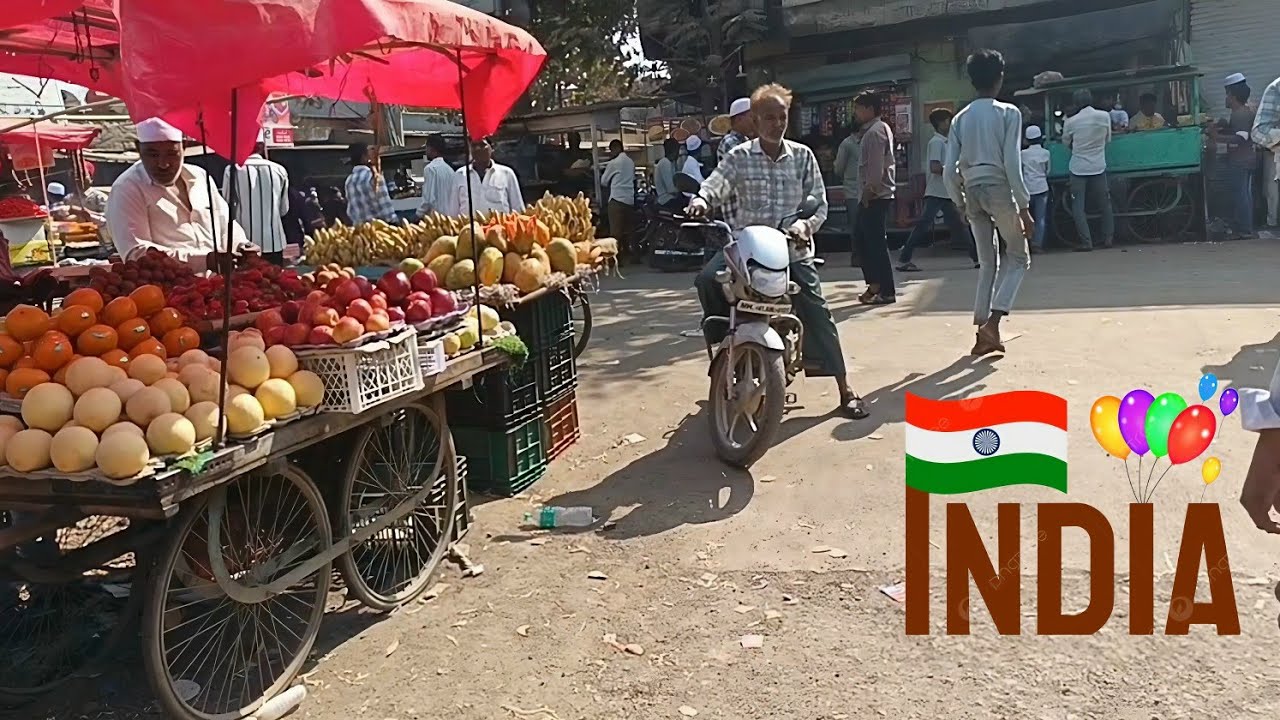 Indian Local Market Walking Tour 🇮🇳 | Street Food, Fruits & Real Life India (4K)