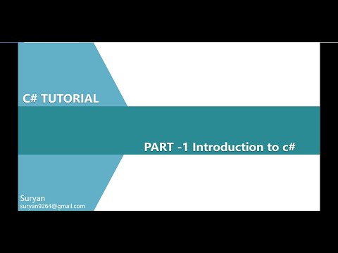 Part-1 Introduction to C# || Basic Program in C# || Structure of C# Program || Main Method
