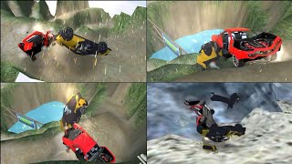 Car Crash Test Simulator 3D Gameplay | Lamborghini Chevrolet Camaro Chained | Android iOS Gameplay screenshot 4