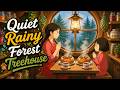 Rainy Treehouse Evenings 🌧️🍞 Cozy Beef Stew Bread Bowl & Warm Berry Tea | Ghibli-Style ASMR