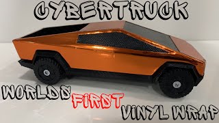 CyberTruck Worlds First Custom Chrome Vinyl Wrap!