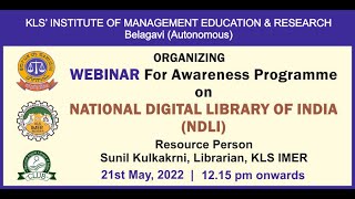 Webinar for Awareness Program on NDLI