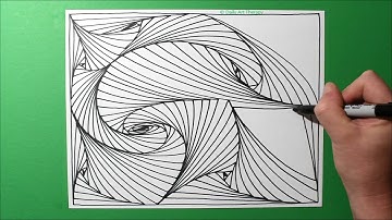 Cool Web Like 3D Pattern Demo / Daily Line Illusion #387 / Satisfying Spiral Drawing / Art Therapy