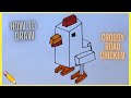 How to draw Crossy road Chicken ✏️