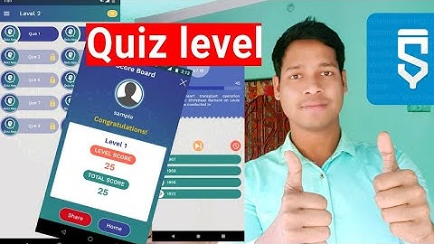 quiz level project in sketchware pro #AndroidAppdeveloper#sketchware #aauraparti