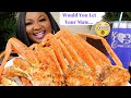 GIANT SPICY SNOW CRAB LEGS , SEAFOOD BOIL MUKBANG 먹방쇼 シーフード + GARLIC BUTTER