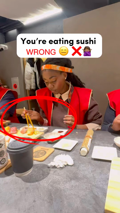 How to eat sushi CORRECTLY 😑🤌🏾🤭 #nigirisushi #japanesefood