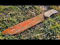 Old Rusty Butcher's Knife Restoration