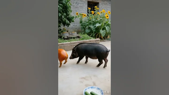 Boo absurd video, unique to the countryside, local pig, roasted pig