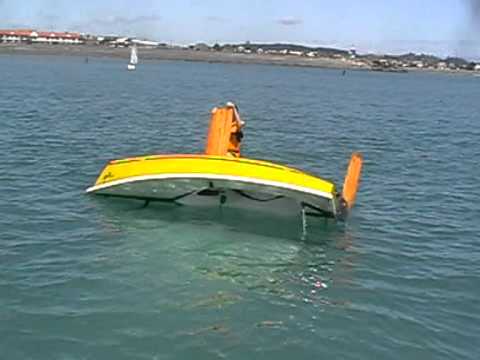 Righting a Capsized Sailing Dinghy - YouTube