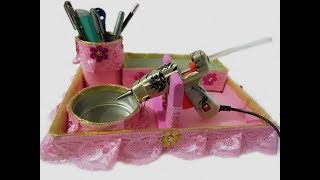 اصنع بنفسك حامل مسدس الشمع و الادوات  Make your own glue gun holder and tools