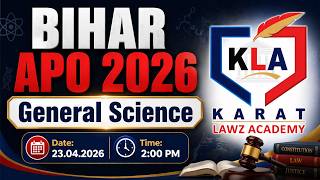 BIHAR APO 2026 | General Science Marathon Class | 23 April 2026 | 2:00 PM