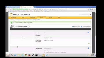 Symantec VIP: Configuring User Groups