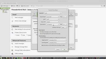 Setting favorite fonts in Thunderbird mail client (Windows, Linux, MAC)