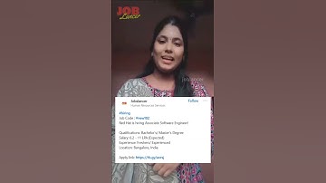 Redhat hiring #hiring #freshers #fresherjobs #linkedin #fresherjobs2023 #shorts #short