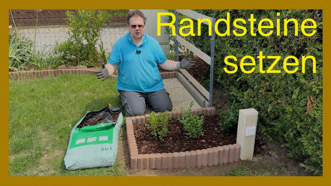 Meine neuen Randsteine setzen