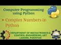 [Python Programming Basics to Advanced]: Complex Numbers in Python | Lab 04 P-2