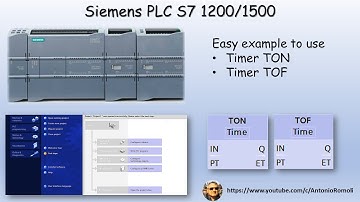 PLC Siemens S7 1200/1500 Simple program to use timers TON and TOF
