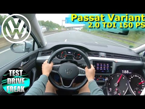 2021 Volkswagen Passat Variant 2.0 TDI SCR 6-Speed Manual 150 PS TOP SPEED AUTOBAHN DRIVE POV