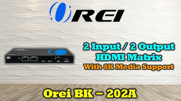 8K 4K @HDMI 120hz Matrix Switch 2 X 2 by OREI Switcher with Audio Extractor BK-202A