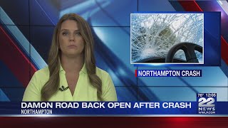 Portion of Damon Road in Northampton was closed due to crash