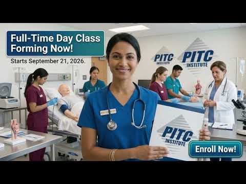 Full-Time Day Class Is Forming Now! | PITC Institute Practical Nursing Program | Enroll Today