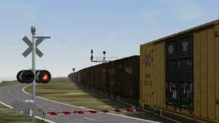 Up 4324 through test route crossing