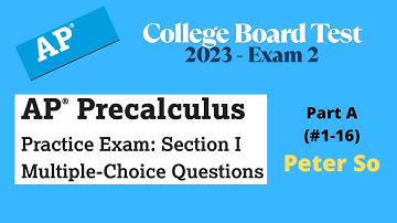 2023 AP Precalculus college board exam 2 MCQs
