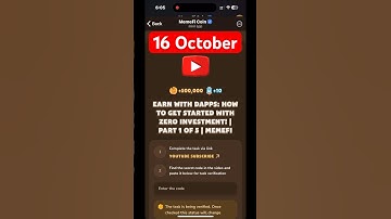 MemeFi YouTube video code today 16 October | MemeFi YouTube video secret code today | #crypto