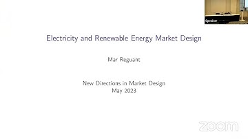 2023, New Directions in Market Design, Mar Reguant, "Electricity and Renewable Energy Market Design"