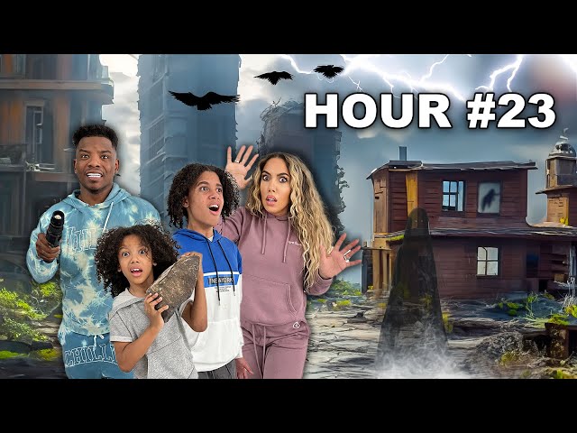 We Survived 24 HOURS In An Haunted ABANDONED GHOST CITY *SCARY* class=