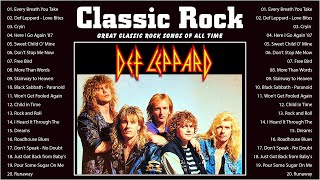 The Best Classic Rock Songs Of Famous Band - The Police, Def Leppard, Queen, Bon Jovi, G. N' Roses