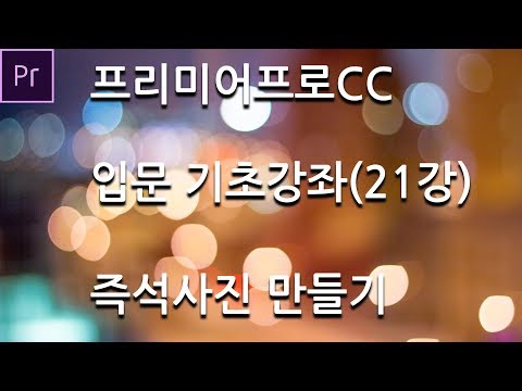 프리미어프로 입문21강 영상속 즉석사진 만들기