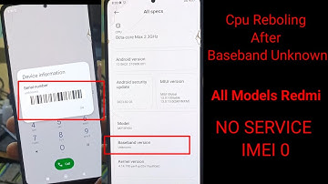 Redmi All Model Cpu Reboling After Baseband Unknown Problem