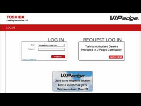 Toshiba VIPedge Normal User Login