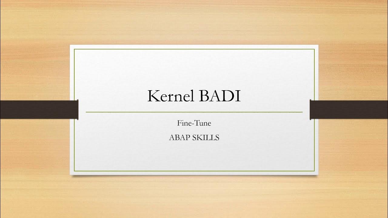 Sap kernel badi business add inns new badi s sap enhancements
