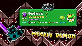 Geometry Dash | Weekly Demon #9 DeCode By Rek3dge (Demon Easy)