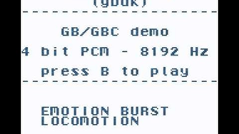 GBDK - GameBoy Audio Player