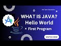 What is Java | Print "Hello World" in Java | How to Create Module in Android Studio