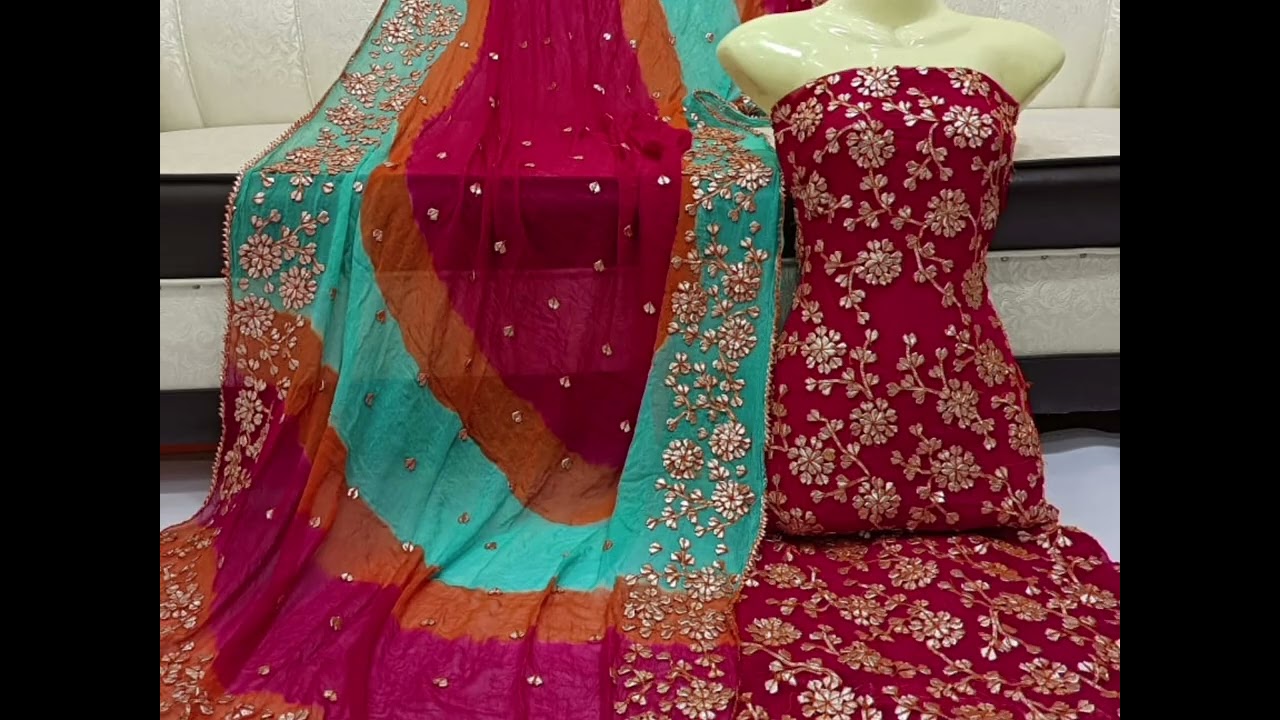 chunri  kinari  & mirror  work design 2022