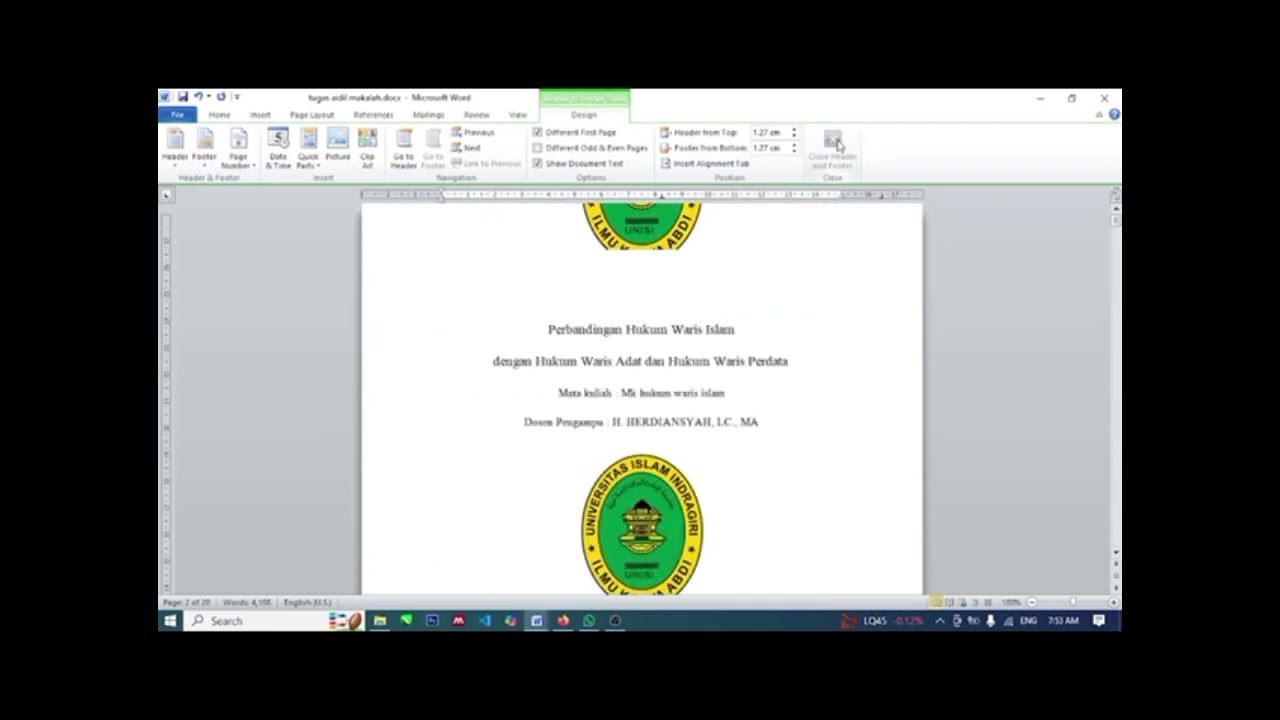 Cara cepat membuat halaman di word 