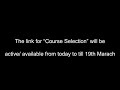 Announcement for Course Selection Semester/ Classes         &amp;   Commencement  Monday April 01, 2024