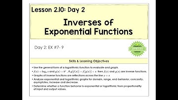 2.10-B Inverses of Exponential Functions Video