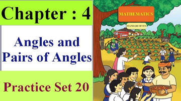 Practice Set 20 | angles and pairs of angles class 7