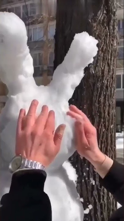 #заяц из #снега - YouTube